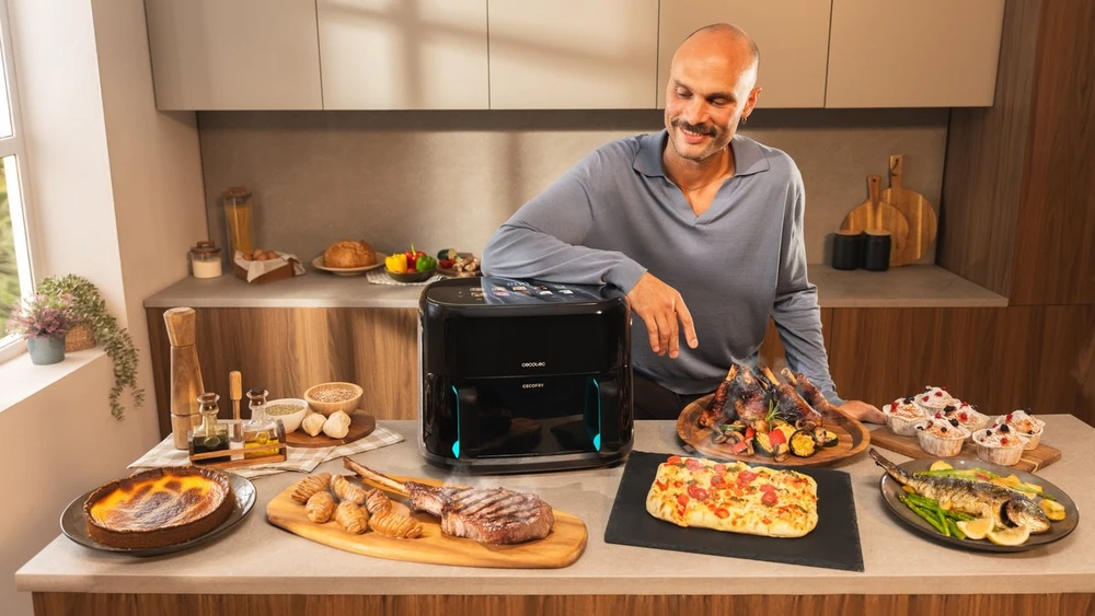 Gruzdintuvė Cecotec Double hot air fryer | Cecofry&Grilis Smokin'Prime 11000 | Power 2800 W | Capacity 11 L | Juodas