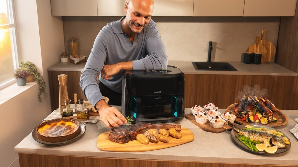 Gruzdintuvė Cecotec Double hot air fryer | Cecofry&Grilis Smokin'Prime 11000 | Power 2800 W | Capacity 11 L | Juodas