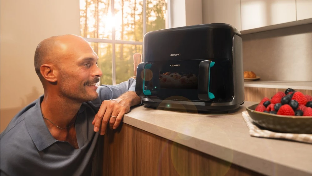 Gruzdintuvė Cecotec Double hot air fryer | Cecofry&Grilis Smokin'Prime 11000 | Power 2800 W | Capacity 11 L | Juodas