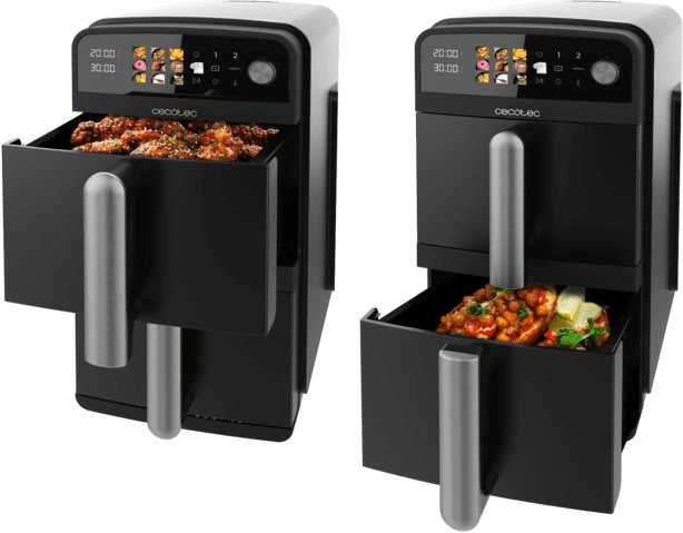 Gruzdintuvė Cecotec Double hot air fryer | Cecofry DuoLevel 10000 | Power 2400 W | Capacity 10 L | Juodas