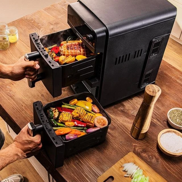 Gruzdintuvė Cecotec Double hot air fryer | Cecofry DuoLevel 10000 | Power 2400 W | Capacity 10 L | Juodas
