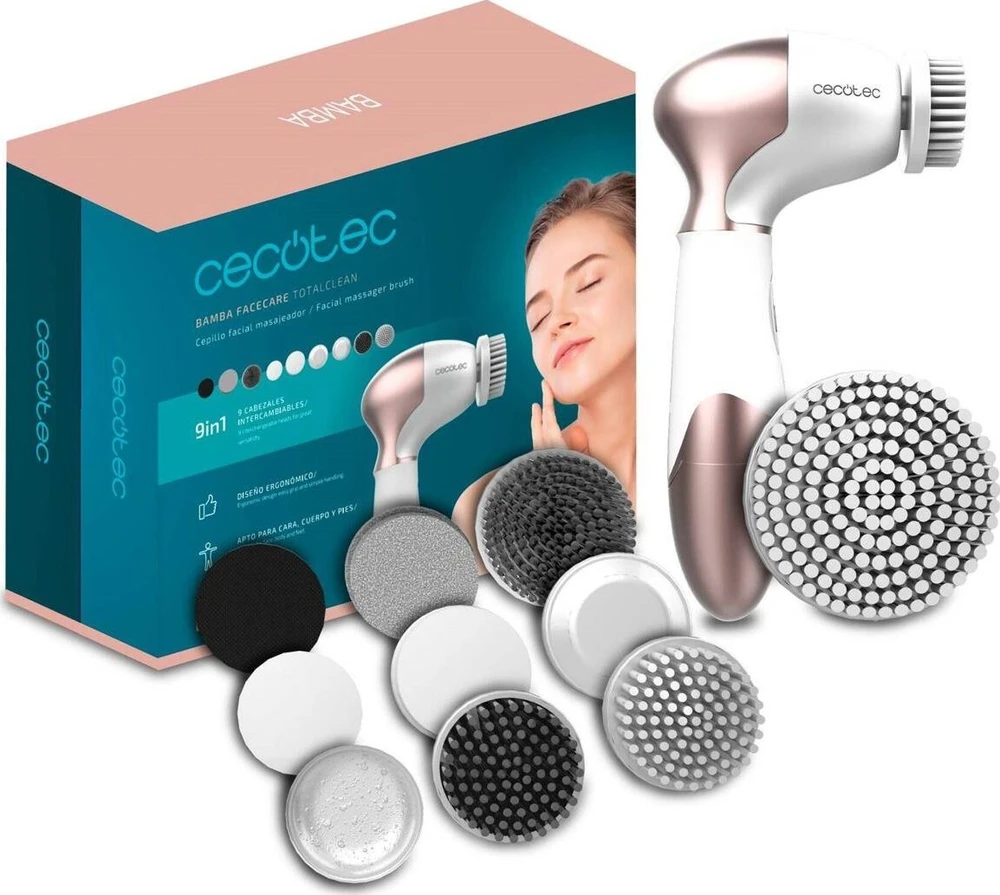 Cecotec veido valymo šepetėlis | FaceCare TotalClean | Veido šepetėlis | Baltas