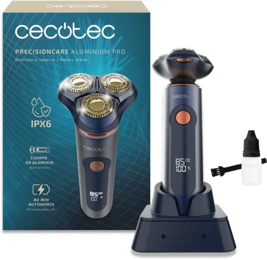Barzdaskutė Cecotec Skustuvas | PrecisionCare Aliuminio Pro | Veikimo laikas (maks.) 80 min | Šlapias ir sausas | Mėlyna