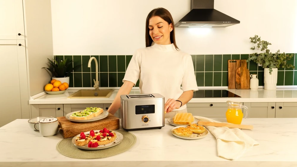 Cecotec vertikalus skrudintuvas Touch&Toast Double 950 W su jutikliniu ekranu, 04843