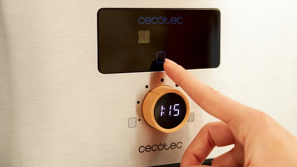 Cecotec vertikalus skrudintuvas Touch&Toast Double 950 W su jutikliniu ekranu, 04843