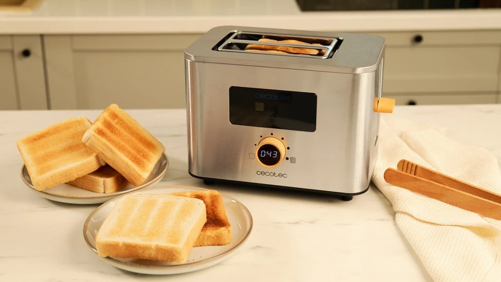 Cecotec vertikalus skrudintuvas Touch&Toast Double 950 W su jutikliniu ekranu, 04843