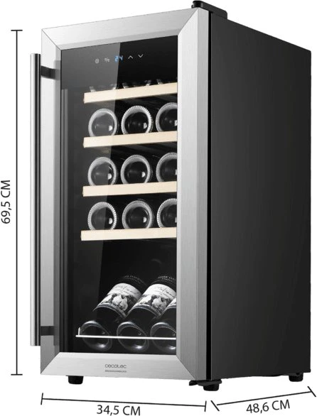 Vyno šaldytuvas Cecotec CECOTEC Vinoteca GrandSommelier 1550 Inox Compressor