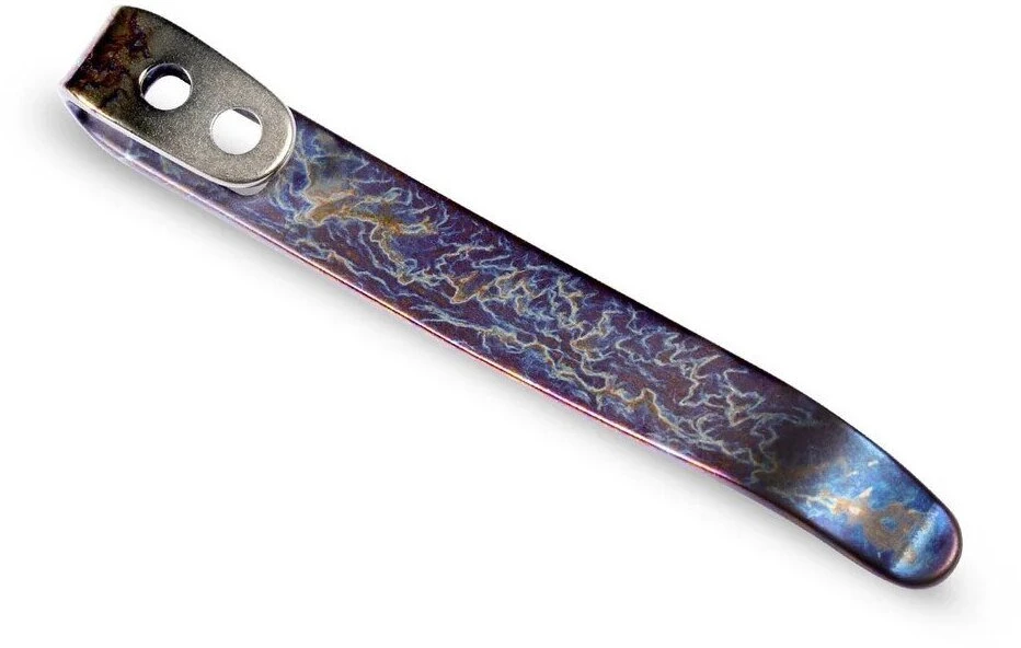 Cedrus CIVIVI Titanium Clips 4 vnt. 50/55 mm Flamed mėlyna/violetinė