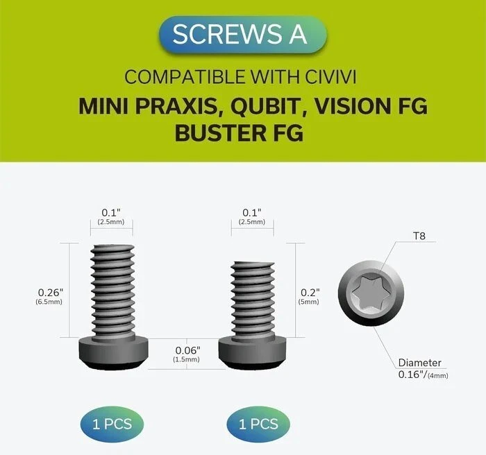 Cedrus Klips titano CIVIVI 50x5,72 mm + 2 komplety śrubek