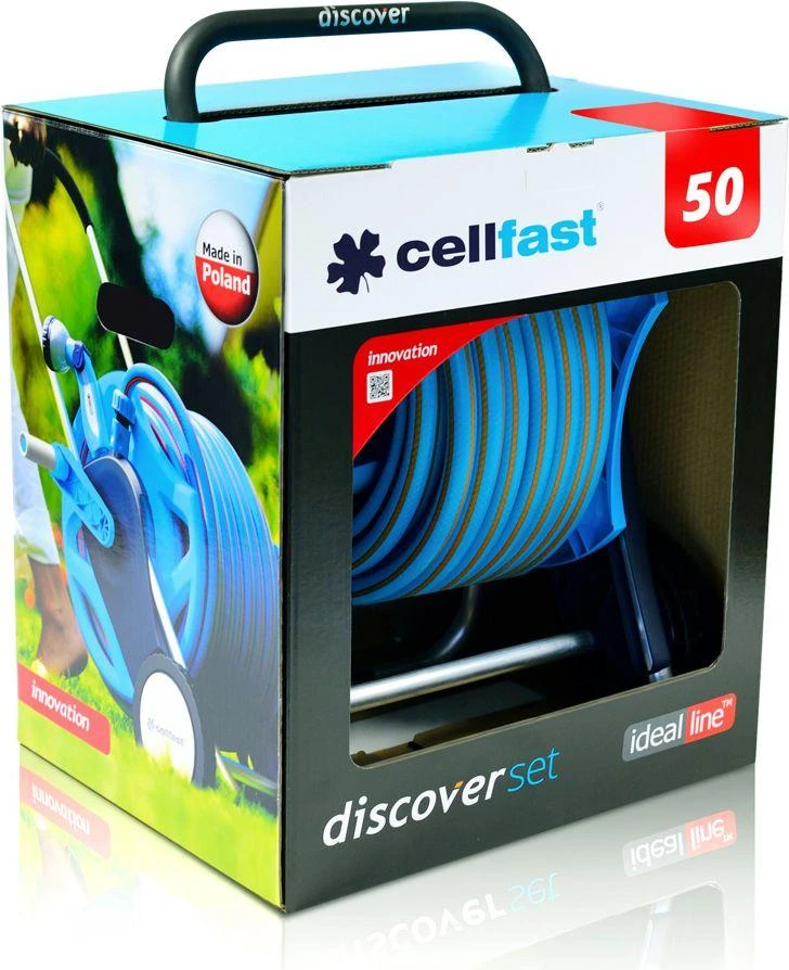 Cellfast vežimėlis su laistymo žarna DISCOVER ERGO 1/2" 30 m