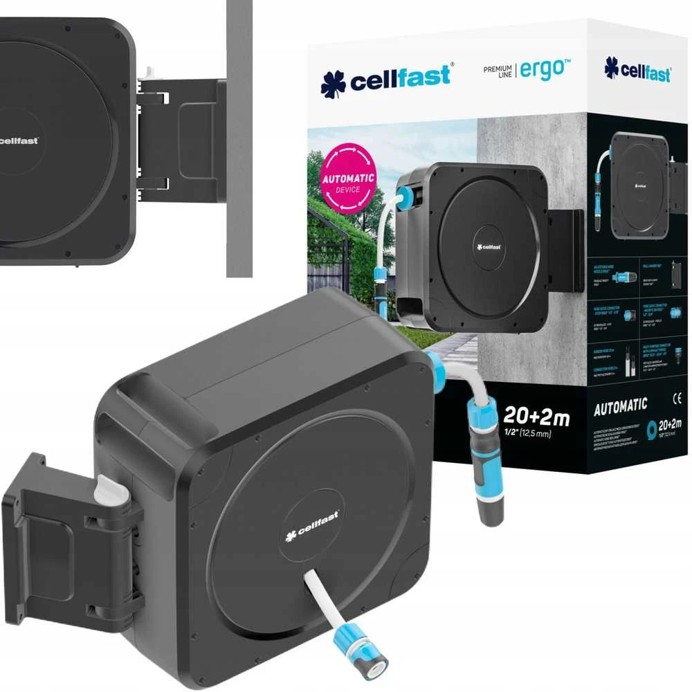 Cellfast Automatinė žarnos ritė ERGO™ 20m, 1/2"
