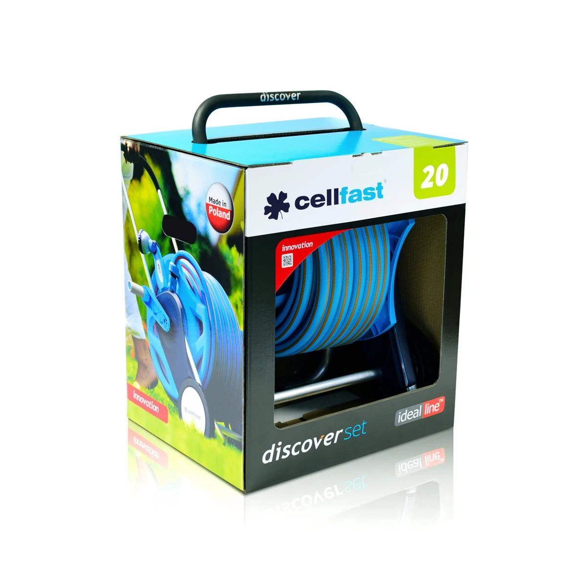 CELLFAST SET DISCOVER DELUX VEŽIMAS + ŽARNA 20m + Purkštuvas + JUNGTIS