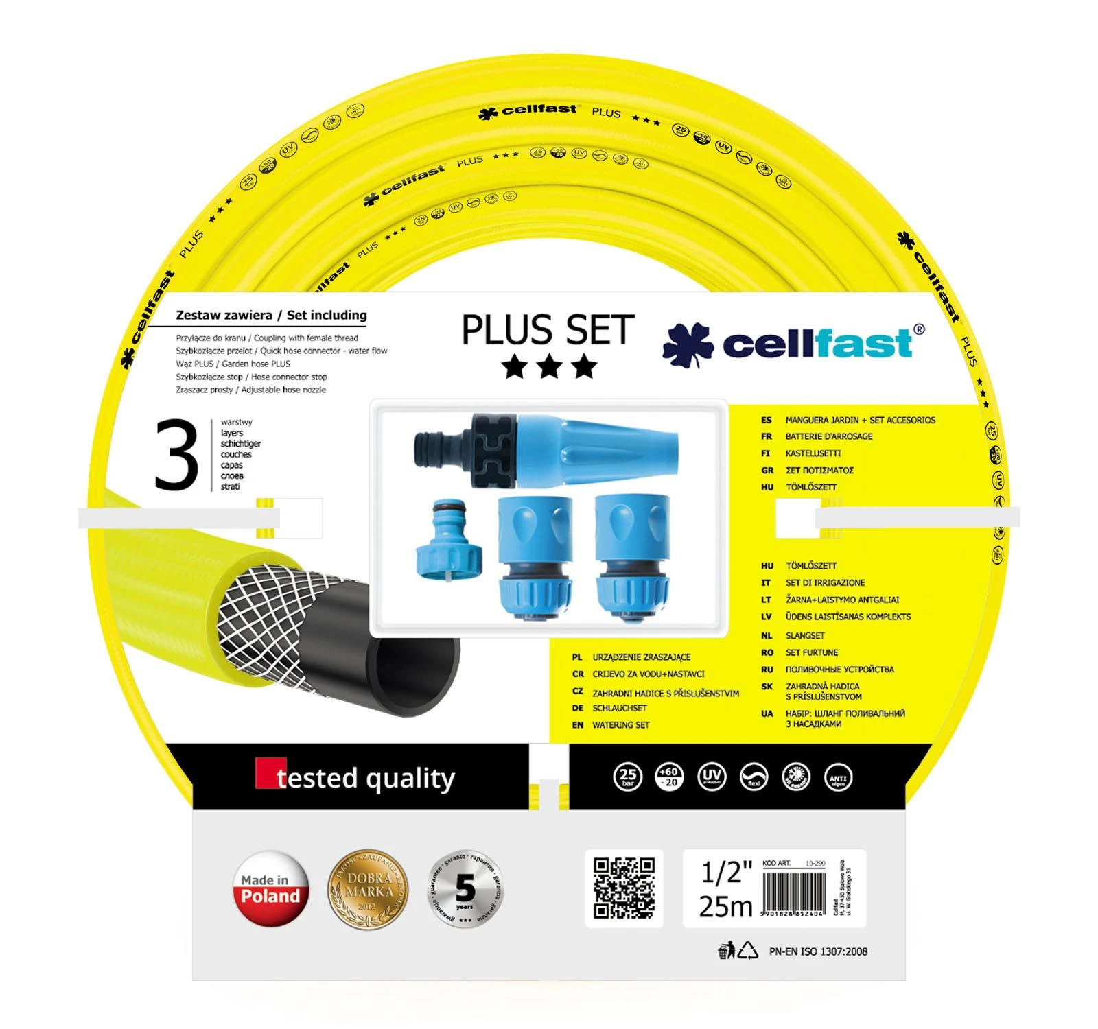 Cellfast C. PURŠKIMO RINKINYS + ŽARNA PLUS 1/2 "25m