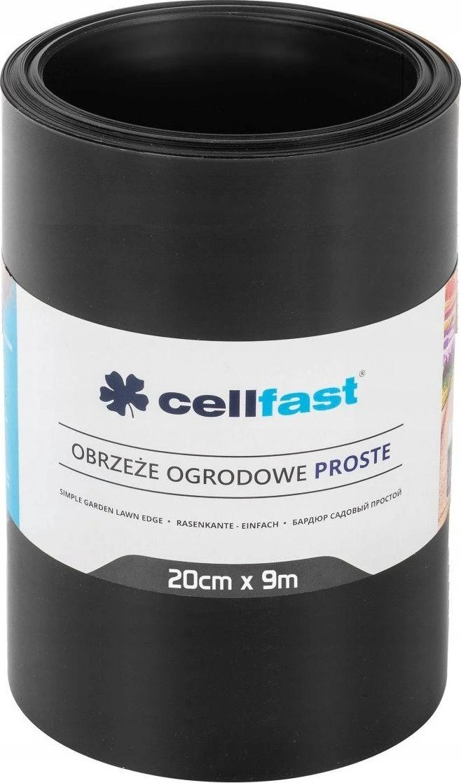 Obrzeże Tiesus sodo apvadas 20 cm x 9 m Cellfast juodas