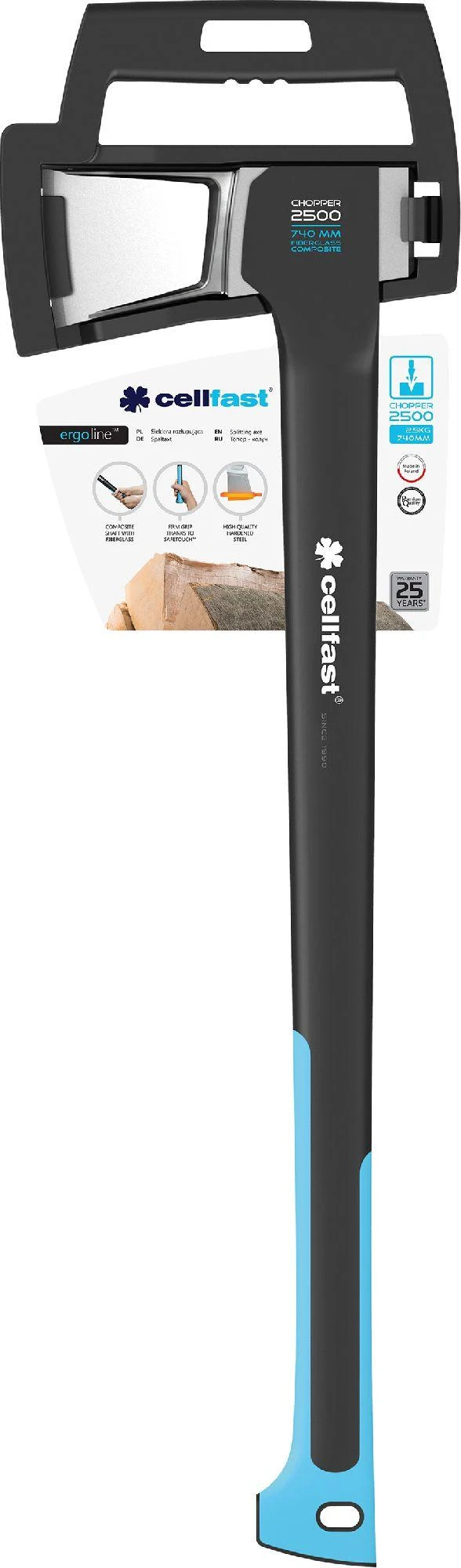 „Cellfast“ plastikinis skaldymo kirvis 2,5kg, 74 cm (41-007)
