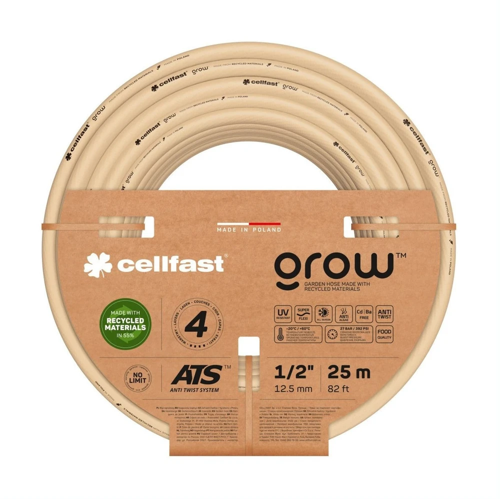Žarna „Cellfast GROW“ 1/2 colio sodo žarna, 25 m