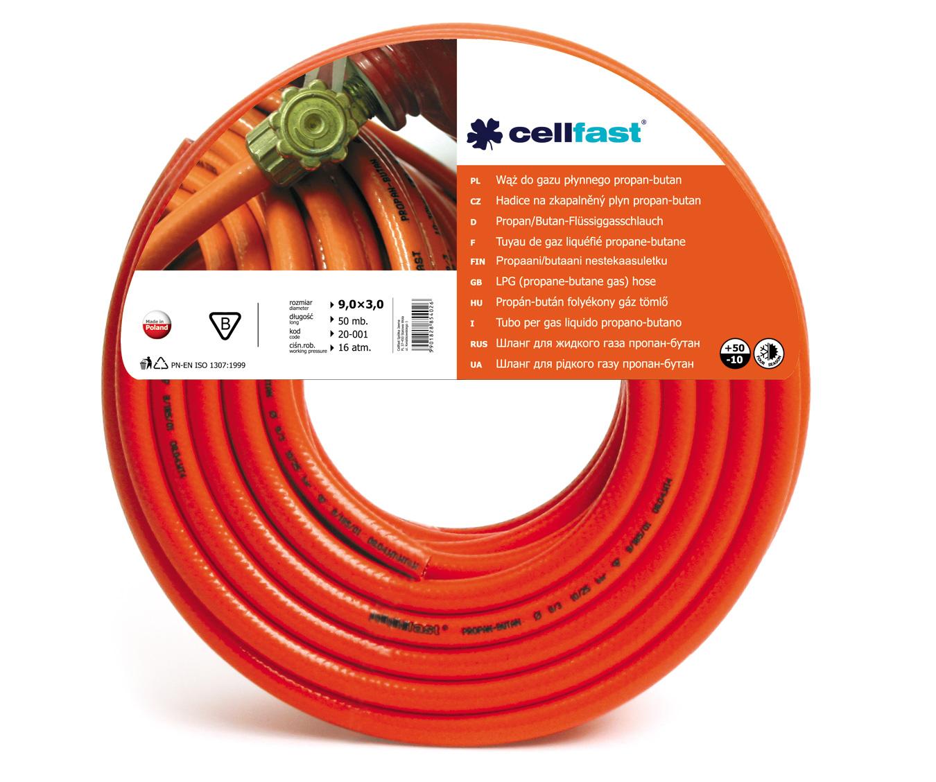 Cellfast LPG Propano - butano žarna, 9 x 3 mm, 50 m