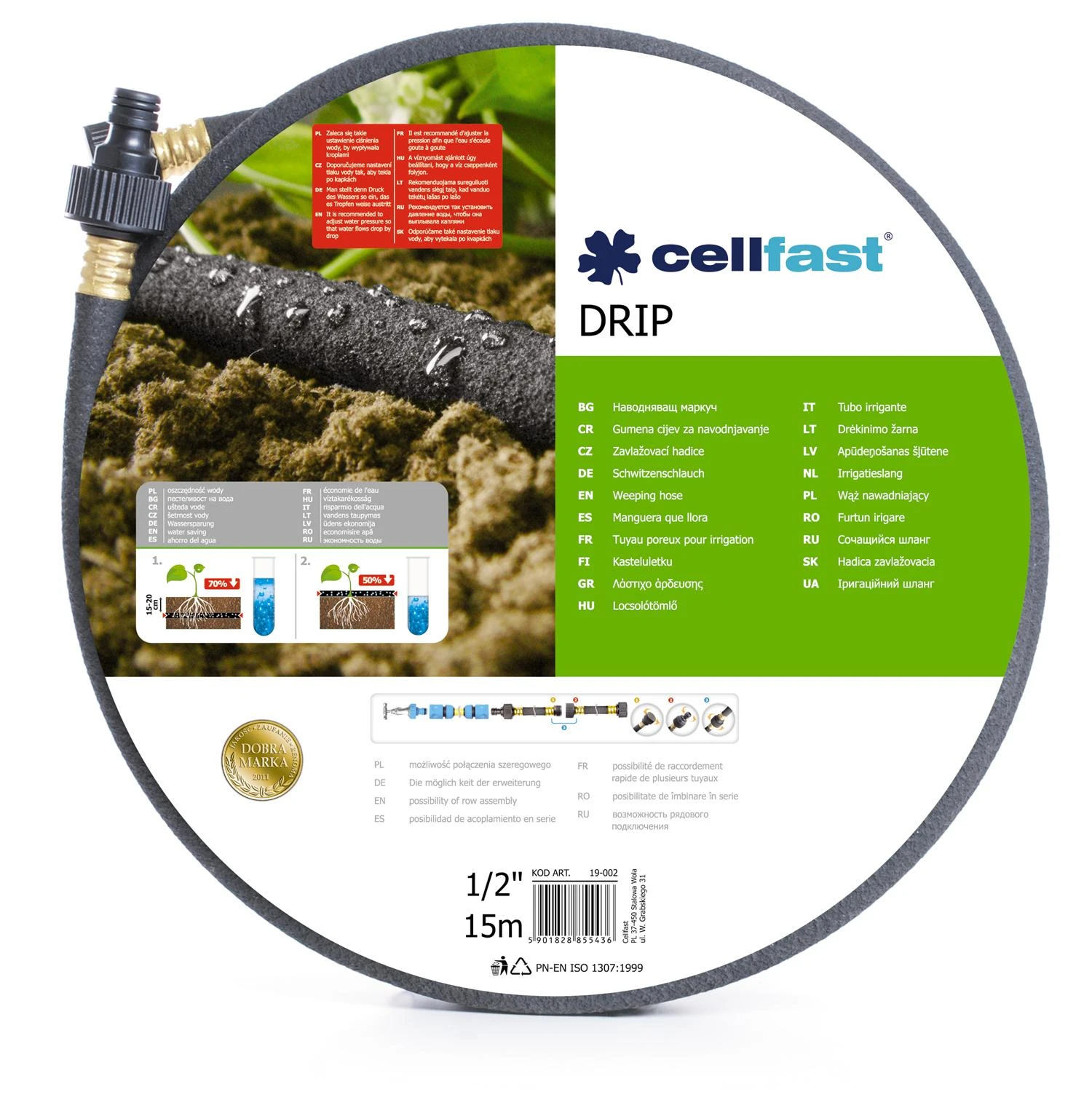 Cellfast Drip Drip 1/2 "15m drėkinimo žarna (19-002)