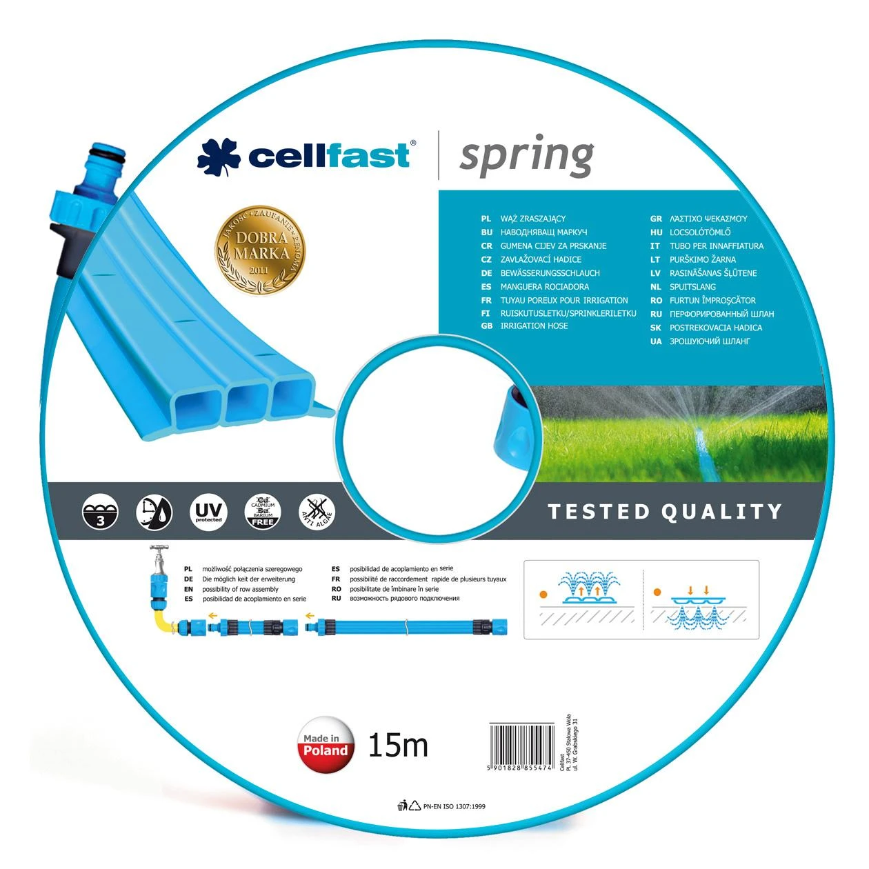 Cellfast Drėkinimo žarna Spring 15 m. CELL FAST