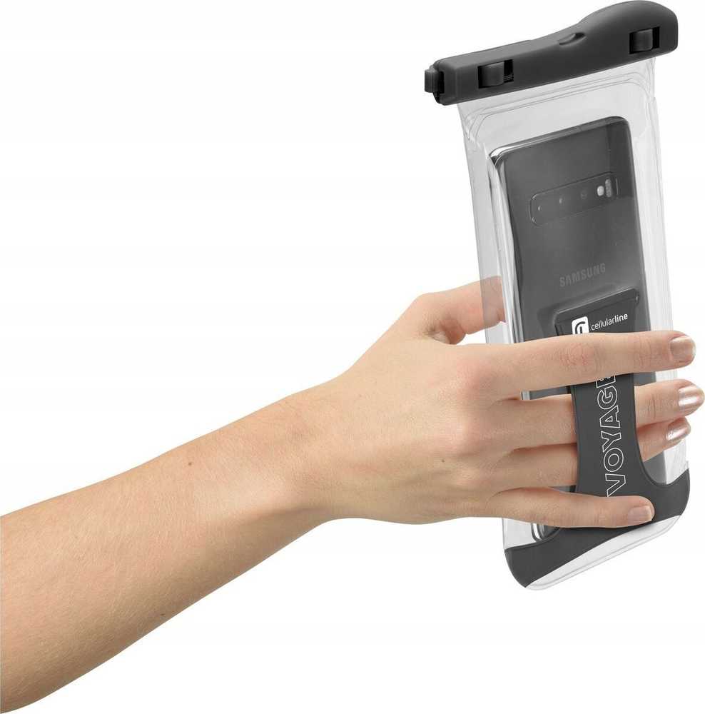 Cellular Line Cellularline Voyager vandeniui atsparus dėklas, universalus Juodas