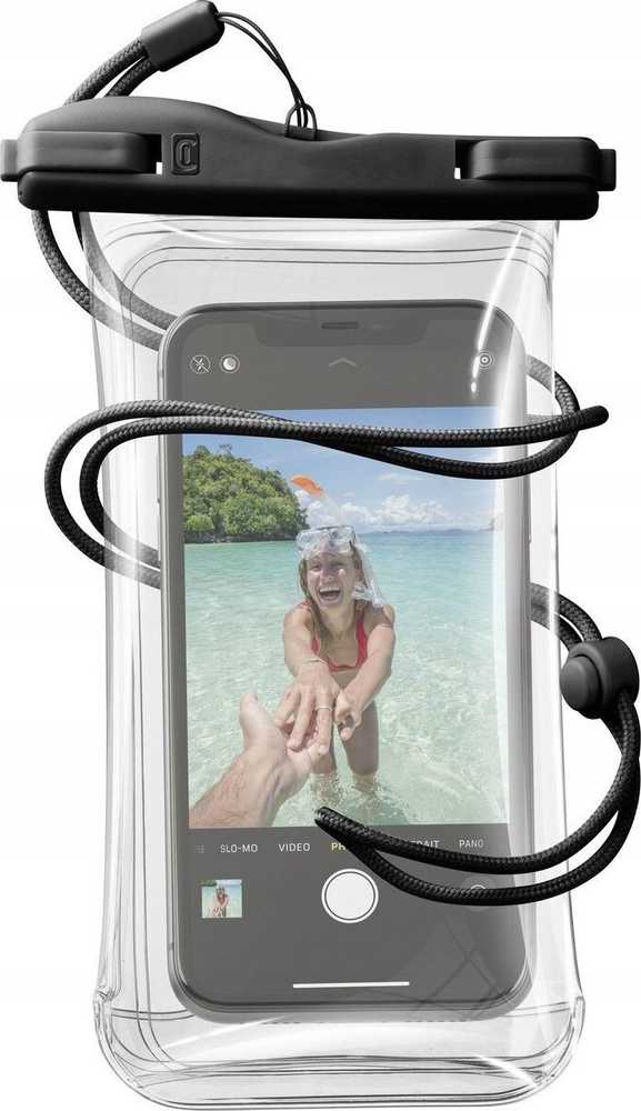 Cellular Line Cellularline Voyager vandeniui atsparus dėklas, universalus Juodas
