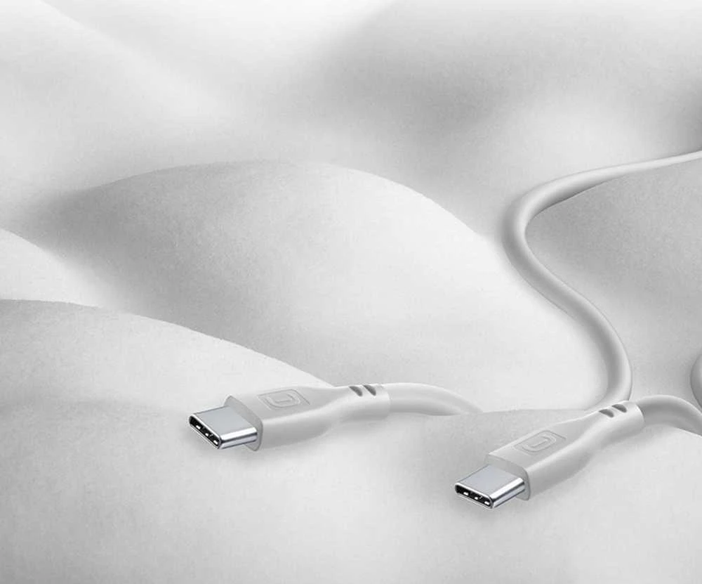 Cellular Line „Cellularline Soft Cable“ – USB-C į USB-C laidas 1,2 m (pilkas)