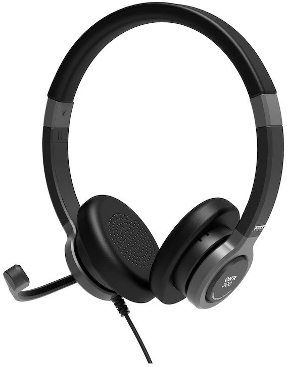 Ausinės PORT CONNECT | Stereo USB Headphone PRO ON'R 300 | su laidu | On-ear | Juodas | Noise canceling