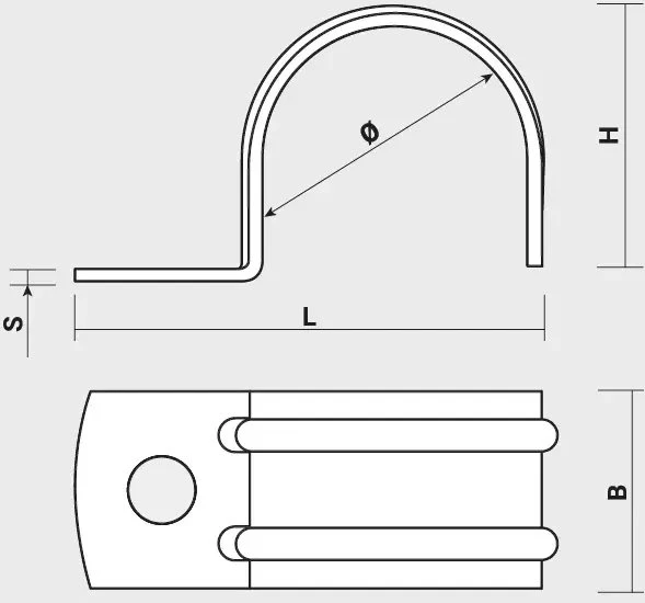 Celo 920F CELO Laikiklis vienvietis F 20mm metaliniam kabeliui CNBOP 100 vnt.