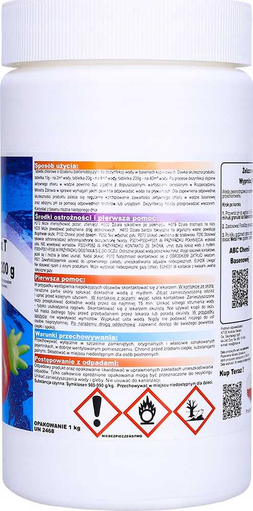 „Ntce Chlorox T56“ granulės 1kg – greita baseino vandens dezinfekcija BA0580