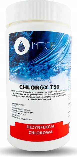 „Ntce Chlorox T56“ granulės 1kg – greita baseino vandens dezinfekcija BA0580
