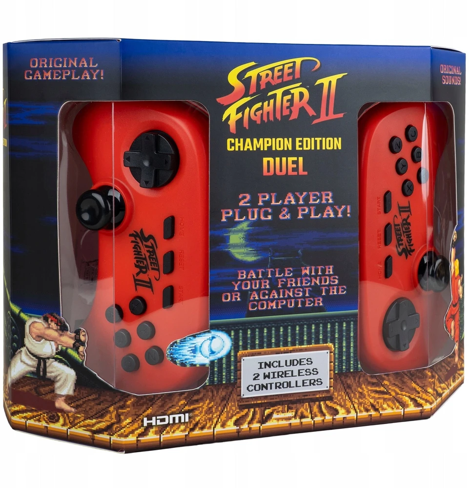 Fizz Creations Cenega Konsolė Street Fighter II Duel Retro Arcade žaidimas HDMI / TV + 2 valdymo pulteliai / Street Fighter II Duel / 320180 (SB12136)