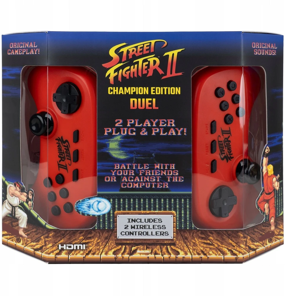 Fizz Creations Cenega Konsolė Street Fighter II Duel Retro Arcade žaidimas HDMI / TV + 2 valdymo pulteliai / Street Fighter II Duel / 320180 (SB12136)