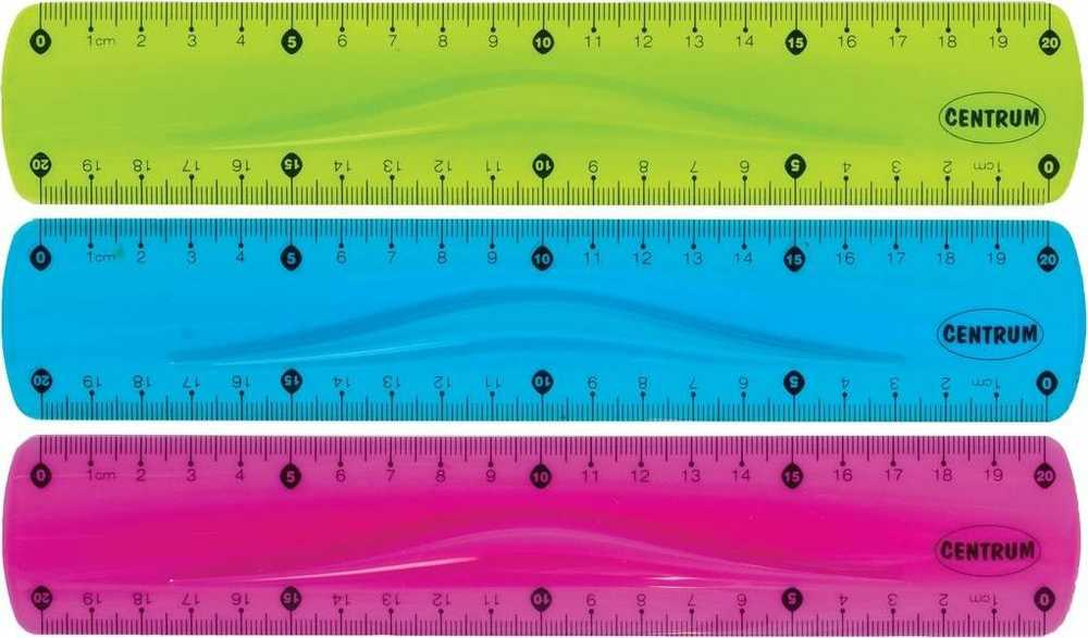 Centrum Plastikinės lanksčios liniuotės 20 cm