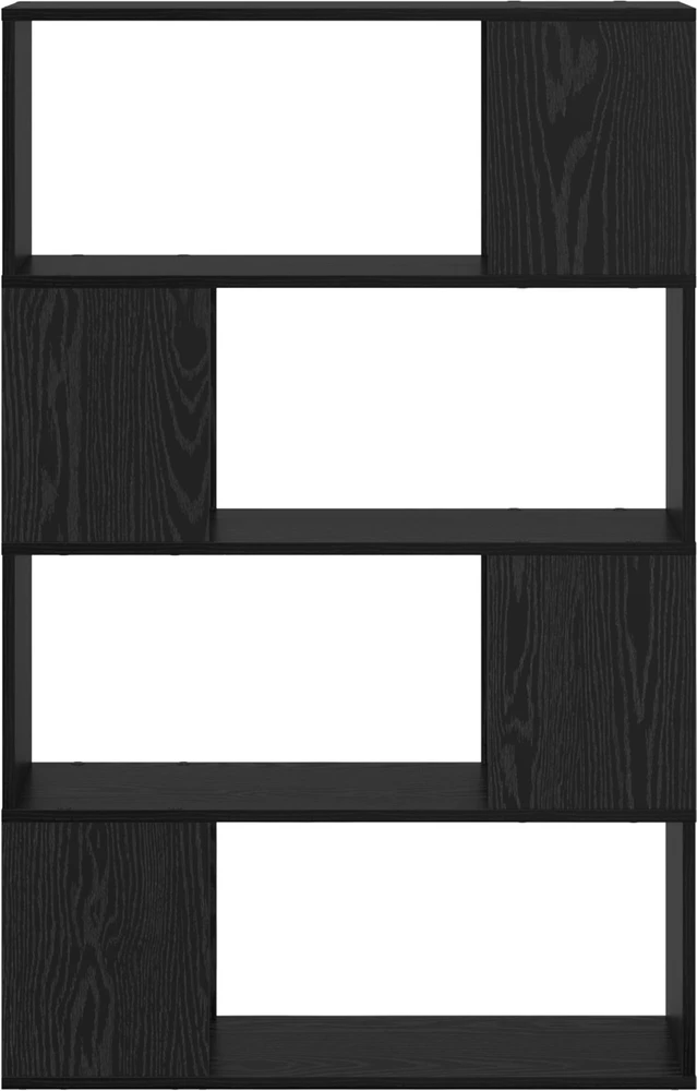 TV staliukas TV spintelių komplektas 80 x 24 x 125 cm Juoda Apdirbta mediena
