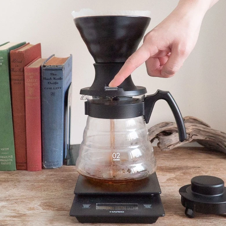 Hario Keraminis lašintuvas Hario V60 Switch & Match 02 Matinis juodas - Matinis juodas