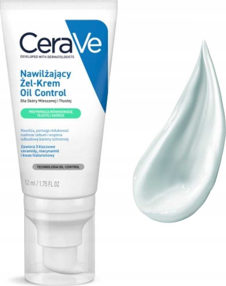 CeraVe Oil Control Moisturising Gel gelinis veido kremas, 52 ml