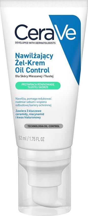 CeraVe Oil Control Moisturising Gel gelinis veido kremas, 52 ml