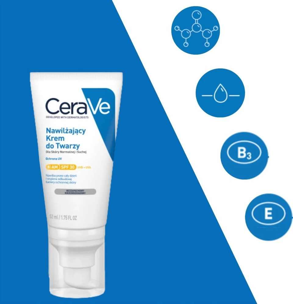 Drėkinamasis veido losjonas Cerave Facial Moisturising Lotion SPF30, 52 ml