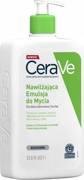 Drėkinamasis veido ir kūno prausiklis normaliai ir sausai odai Cerave Hydrating Cleanser, 1000 ml