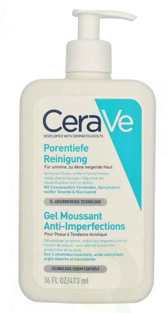 CeraVe Blemish Control Valiklis prausiklis riebiai ir spuoguotai odai, 473 ml