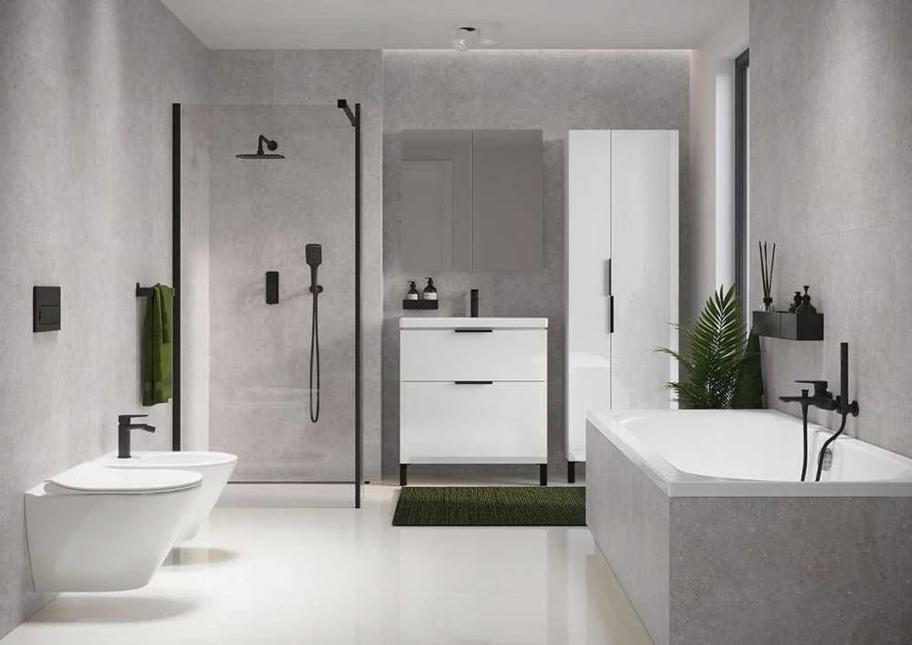 Cersanit CITY baldų kojelės, juoda matinė spalva, 2 vnt. (S599-0163)