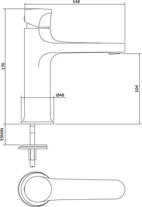 Cersanit BATE.UMY.SZTOR.IN.1 HANDLES.ZŁO.+ HANDLES.Z