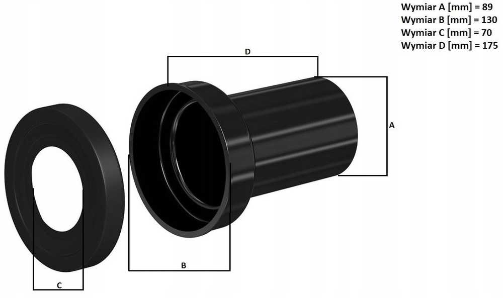 Cersanit Išleidimo įvorė SYSTEM AQUA (K99-0260)