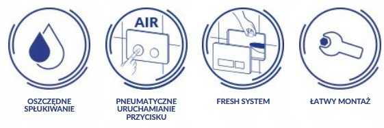 Cersanit ACCENTO SQUARE MYGTUKAS BI STIKLAS
