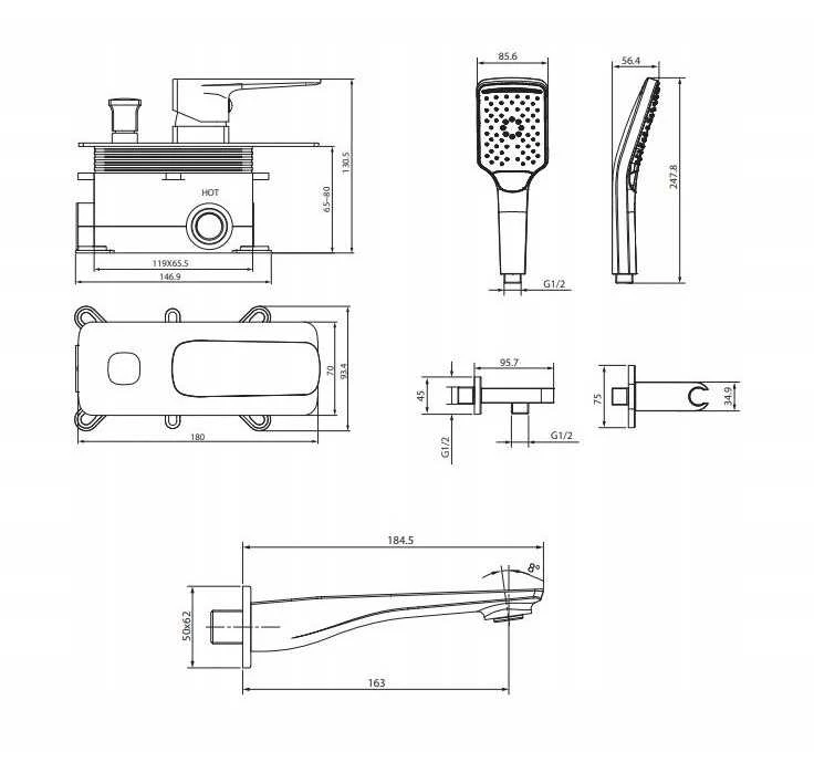 Cersanit BAT.WAN-NAT SUB + AIR SET OFF LARGA CHR