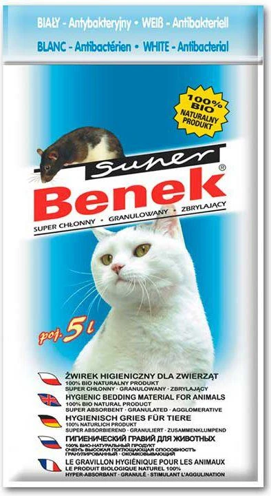 Certech Super Benek Baltas Antibakterinis - kačių kraiko gumulavimas 5 l