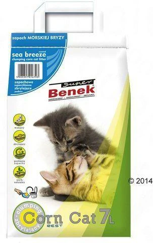 CERTECH Super Benek Corn Cat jūros brizas - kukurūzų kačių kraiko gumulavimas 7l