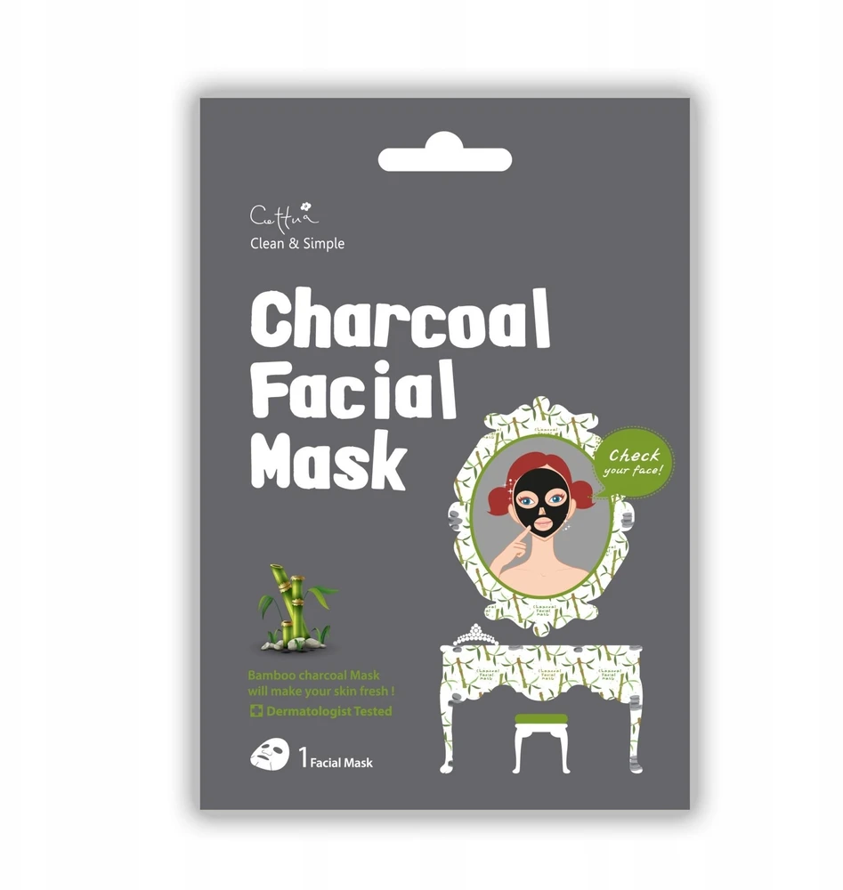 Cettua Charcoal kaukė veidui, šalinanti nešvarumus, 20 g