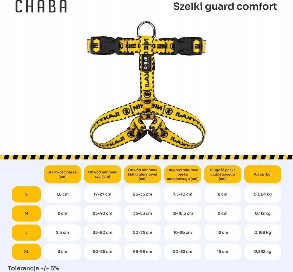 Chaba CHABA APSAUGINIAI DIRŽAI NELIESTI „S“ 1,6/26–35 cm