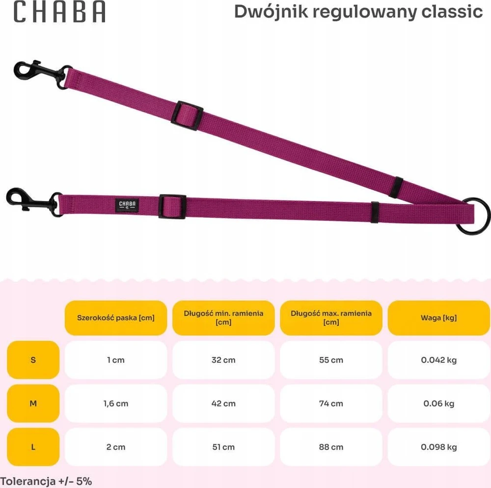 Chaba CHABA REGULIUOJAMAS DVIpusis S 1,0/32-55cm BURGUNDY